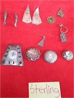 703 - MIXED LOT OF LADIES' STERLING JEWELRY