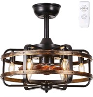 IYUNXI Caged Ceiling Fans with Lights Farmhouse, 1