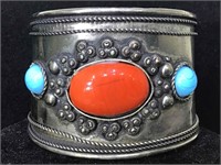 Native American Style Cuff Bracelet 
2.5 inches