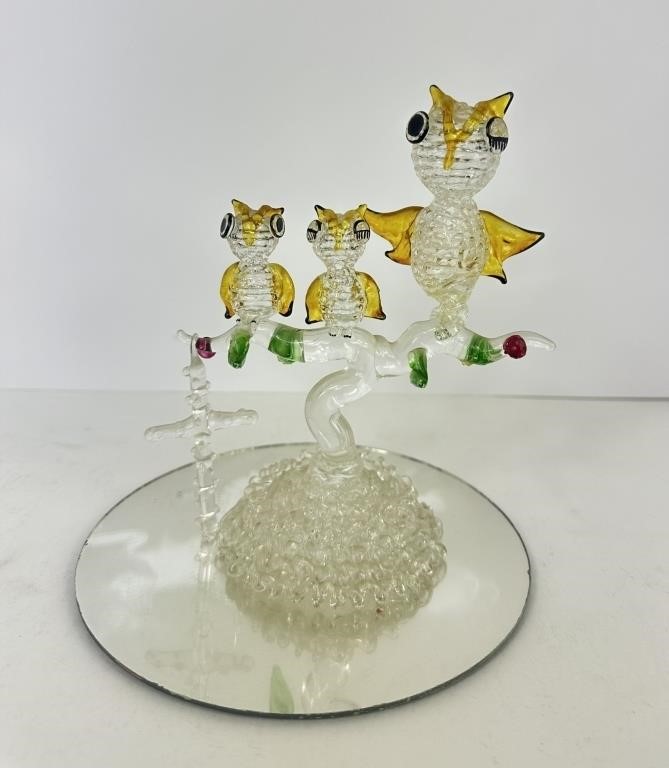 Spun Glass Owls