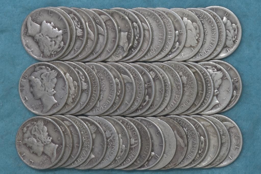 Roll of Mercury Head Dimes