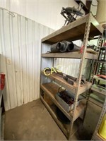 Metal Shelf w/Jacks, PTO Shaft, Tractor Muffler