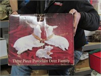 Christmas 3-Piece Porcelain Deer Family