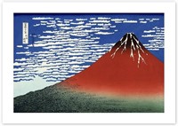 Katsushika Clear Morning Red Fuji Art Print
