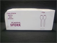 One case of plastic sporks (1000)