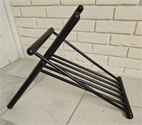 Vintage Folding Gout Stool with Spindles