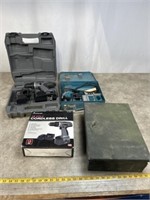 Altocraft cordless drills, Makita drill, and