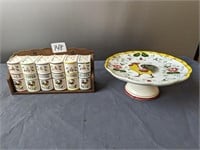 Rooster & Roses Spices & Cake Plate
