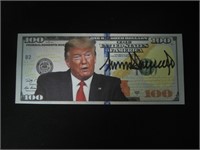 Donald Trump Signed Play Money EUA COA