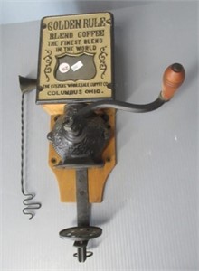 Golden Rule coffee grinder. Measures: 16.25"