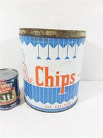 Boîte "Chips" en métal vintage