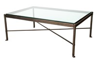 Christian Liaigre Glass Top Coffee Table