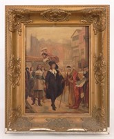 Continental School, Street Scene With Figures