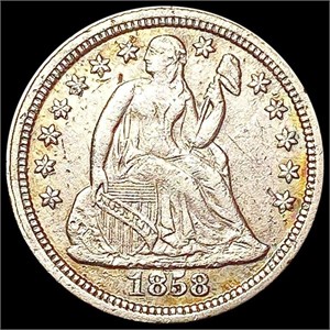 1858 Seated Liberty Dime CLOSELY UNCIRCULATED