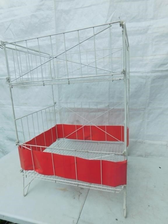 Metal wire rack, 34.5" x 23" x 18".