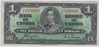 1937 Bank of Canada $1 Dollar Ottawa +Gift!!