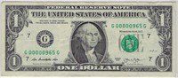 $1 FRN Star Note G Chicago Low Fancy SN+Gift AA1