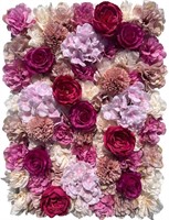 Rose Red Silk Artificial Flower Wall Panel  6 Pack
