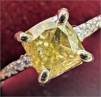 $3600 10K  2.1G Natural Color Diamond 1.07Ct Ring