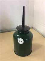 Green Painted Oil Can