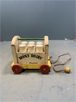 Playskool Dinky Dairy Pull Toy truck 1950s