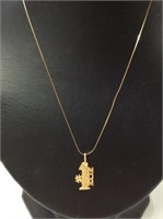 #1 Mom – 10k Gold Necklace With 10k Charm