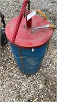 20 gallon oil barrel with pump