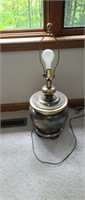 Vintage decorative cast metal 28in table lamp
