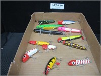 12 Hand painted fishing lures