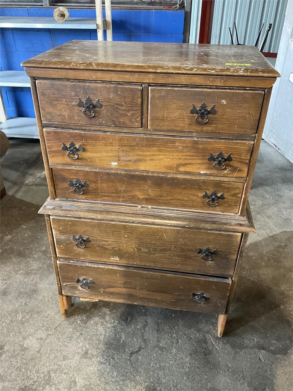 6 drawer dresser, it’s a little wobbly, like Wendy