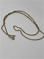 18” 14K Gold Box Chain Necklace