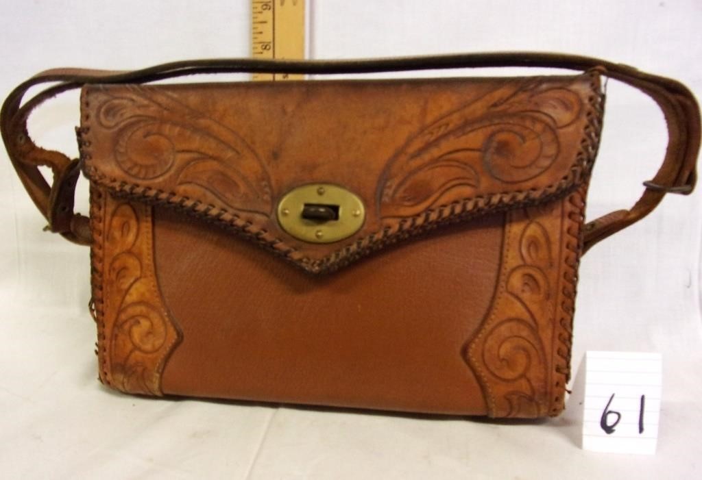 tooled leather purse