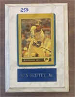 Ken Griffey, Jr. Baseball Card on Plaque