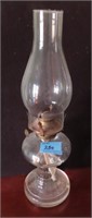 CLEAR GLASS OIL LAMP - CLEAR CHIMNEY