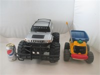 2 Camions jouets pour enfant. Pas de manette.