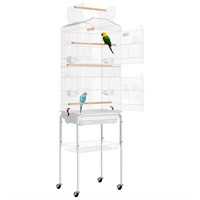 VIVOHOME 64 Inch Bird Cage with Play Top and Roll
