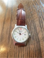 Wenger Swiss Military Watch Men 38mm Silver Tone