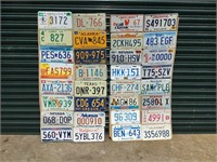 Collection of 32 Various US & Canadian Plates