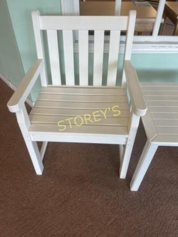 Polywood White Oversized Patio Arm Chair