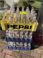 3 PEPSI CRATES WITH NASCAR THEMED PEPSI BOTTLES