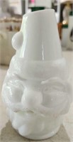 Vintage Fenton Milk Glass Santa Face