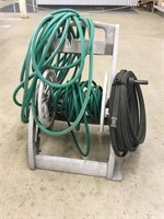 Hose reel, hoses and soaker hose