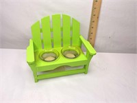 Green Bench Candle Holders