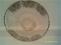 Silver Overlay 13" Dia Plate