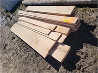 Rough sawn oak lumber