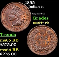 1895 Indian Cent 1c Grades Choice+ Unc RB