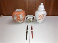 Japanese/Hong Kong Hand Painted Ceramic