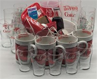 (Z) Coca cola cups, bowl, salt and pepper