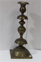 A Single Brass Candlestick