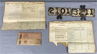 Baltimore Railroad Paper Ephemera & Number Signs